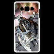 Coque Samsung A7 Vaisseau spatial sur la lune