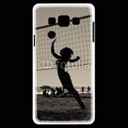 Coque Samsung A7 Beach Volley en noir et blanc 115