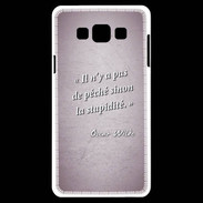 Coque Samsung A7 Pêché stupidité Rose Citation Oscar Wilde