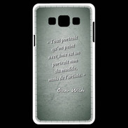 Coque Samsung A7 Portrait Ame Vert Citation Oscar Wilde
