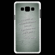 Coque Samsung A7 Public génie Vert Citation Oscar Wilde