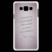 Coque Samsung A7 Survie valeur Rose Citation Oscar Wilde