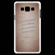 Coque Samsung A7 Tentation Rouge Citation Oscar Wilde