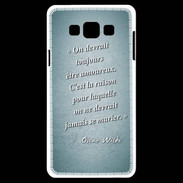 Coque Samsung A7 Toujours amoureux Turquoise Citation Oscar Wilde