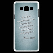 Coque Samsung A7 Tragédie Turquoise Citation Oscar Wilde