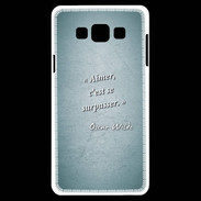 Coque Samsung A7 Aimer Turquoise Citation Oscar Wilde