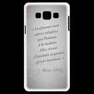 Coque Samsung A7 Femmes émotions Gris Citation Oscar Wilde