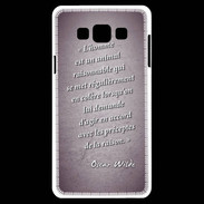 Coque Samsung A7 Homme animal Violet Citation Oscar Wilde