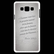 Coque Samsung A7 Homme veut Gris Citation Oscar Wilde