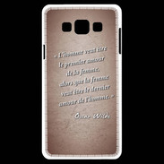 Coque Samsung A7 Homme veut Rouge Citation Oscar Wilde