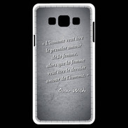 Coque Samsung A7 Homme veut Noir Citation Oscar Wilde