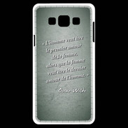 Coque Samsung A7 Homme veut Vert Citation Oscar Wilde