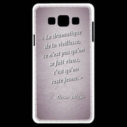 Coque Samsung A7 Dramatique vieillesse Rose Citation Oscar Wilde
