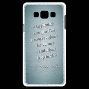Coque Samsung A7 Fatalité Turquoise Citation Oscar Wilde