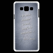 Coque Samsung A7 Résister Bleu Citation Oscar Wilde