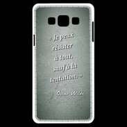 Coque Samsung A7 Résister Vert Citation Oscar Wilde