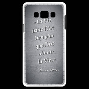 Coque Samsung A7 Vie art Noir Citation Oscar Wilde