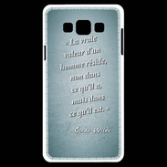 Coque Samsung A7 Vraie valeur Turquoise Citation Oscar Wilde