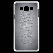 Coque Samsung A7 Sagesse rêves Noir Citation Oscar Wilde