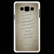 Coque Samsung A7 Sagesse rêves Sepia Citation Oscar Wilde