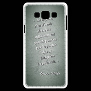 Coque Samsung A7 Sagesse rêves Vert Citation Oscar Wilde