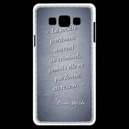 Coque Samsung A7 Société rêveur Bleu Citation Oscar Wilde