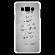 Coque Samsung A7 Société rêveur Gris Citation Oscar Wilde