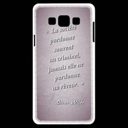 Coque Samsung A7 Société rêveur Rose Citation Oscar Wilde
