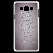 Coque Samsung A7 Société rêveur Violet Citation Oscar Wilde