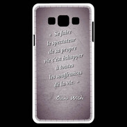 Coque Samsung A7 Spectateur Violet Citation Oscar Wilde