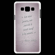 Coque Samsung A7 Survie mort Rose Citation Oscar Wilde