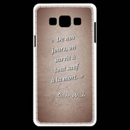 Coque Samsung A7 Survie mort Rouge Citation Oscar Wilde