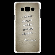 Coque Samsung A7 Survie mort Sepia Citation Oscar Wilde