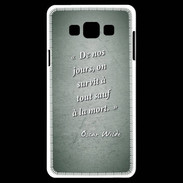 Coque Samsung A7 Survie mort Vert Citation Oscar Wilde