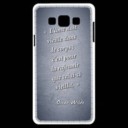 Coque Samsung A7 Ame nait Bleu Citation Oscar Wilde