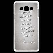 Coque Samsung A7 Ame nait Gris Citation Oscar Wilde