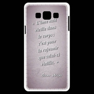 Coque Samsung A7 Ame nait Rose Citation Oscar Wilde