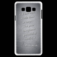 Coque Samsung A7 Ame nait Noir Citation Oscar Wilde