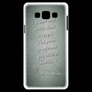 Coque Samsung A7 Ame nait Vert Citation Oscar Wilde