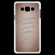 Coque Samsung A7 Ami poignardée Rouge Citation Oscar Wilde