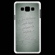 Coque Samsung A7 Ami poignardée Vert Citation Oscar Wilde