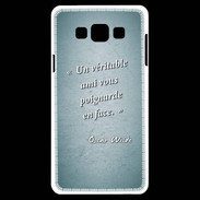 Coque Samsung A7 Ami poignardée Turquoise Citation Oscar Wilde