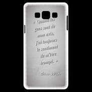 Coque Samsung A7 Avis gens Gris Citation Oscar Wilde