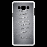 Coque Samsung A7 Avis gens Noir Citation Oscar Wilde