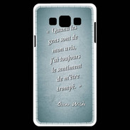 Coque Samsung A7 Avis gens Turquoise Citation Oscar Wilde