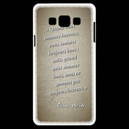 Coque Samsung A7 Bons heureux Sepia Citation Oscar Wilde