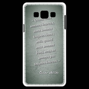 Coque Samsung A7 Bons heureux Vert Citation Oscar Wilde