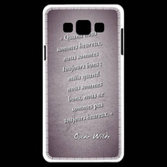 Coque Samsung A7 Bons heureux Violet Citation Oscar Wilde
