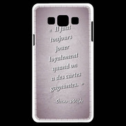 Coque Samsung A7 Cartes gagnantes Rose Citation Oscar Wilde