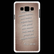 Coque Samsung A7 Bons heureux Rouge Citation Oscar Wilde